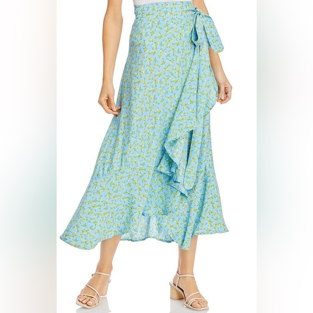 FAITHFULL THE BRAND Aubrie Midi Floral Wrap Skirt Size 6